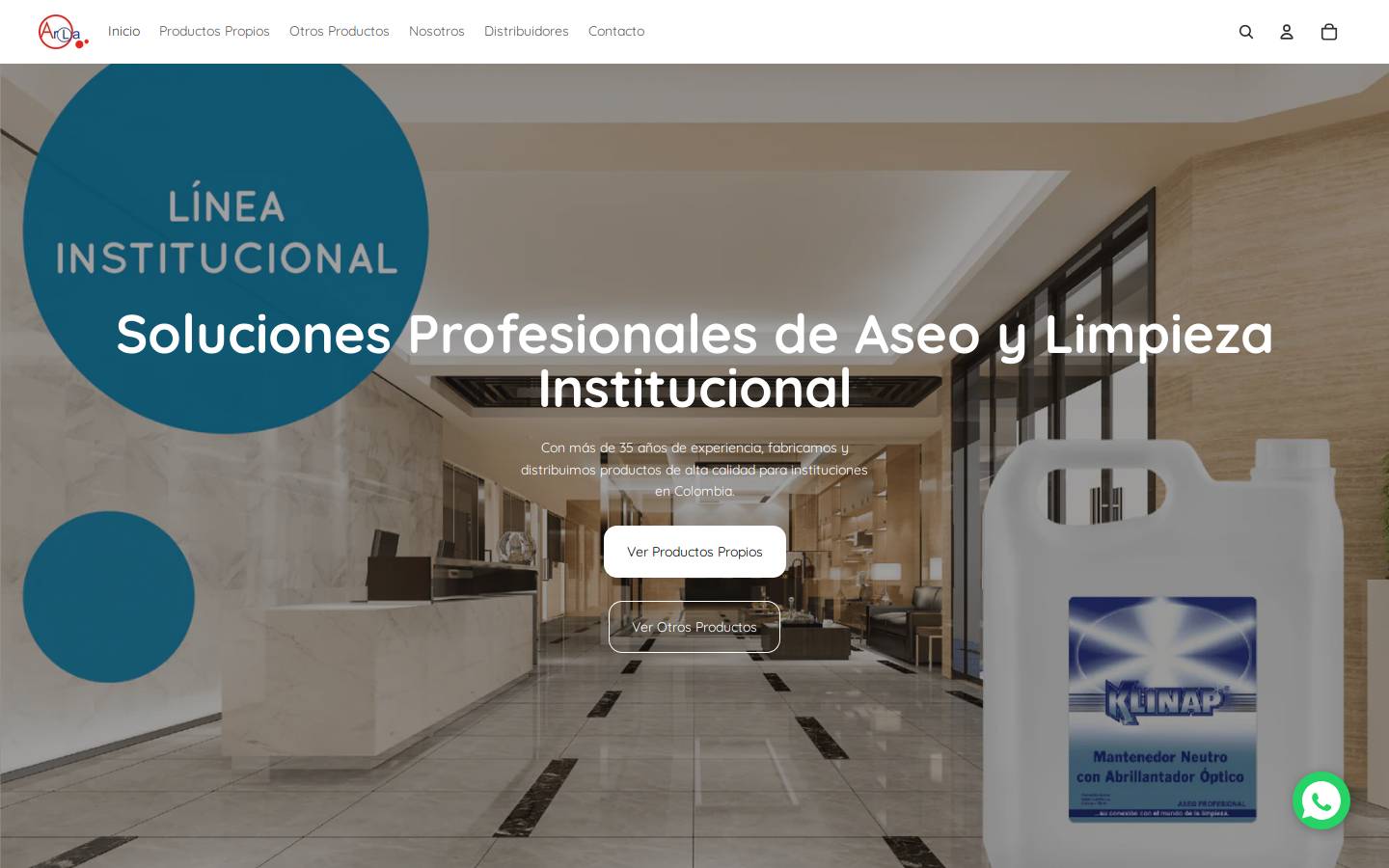 Arla homepage screenshot