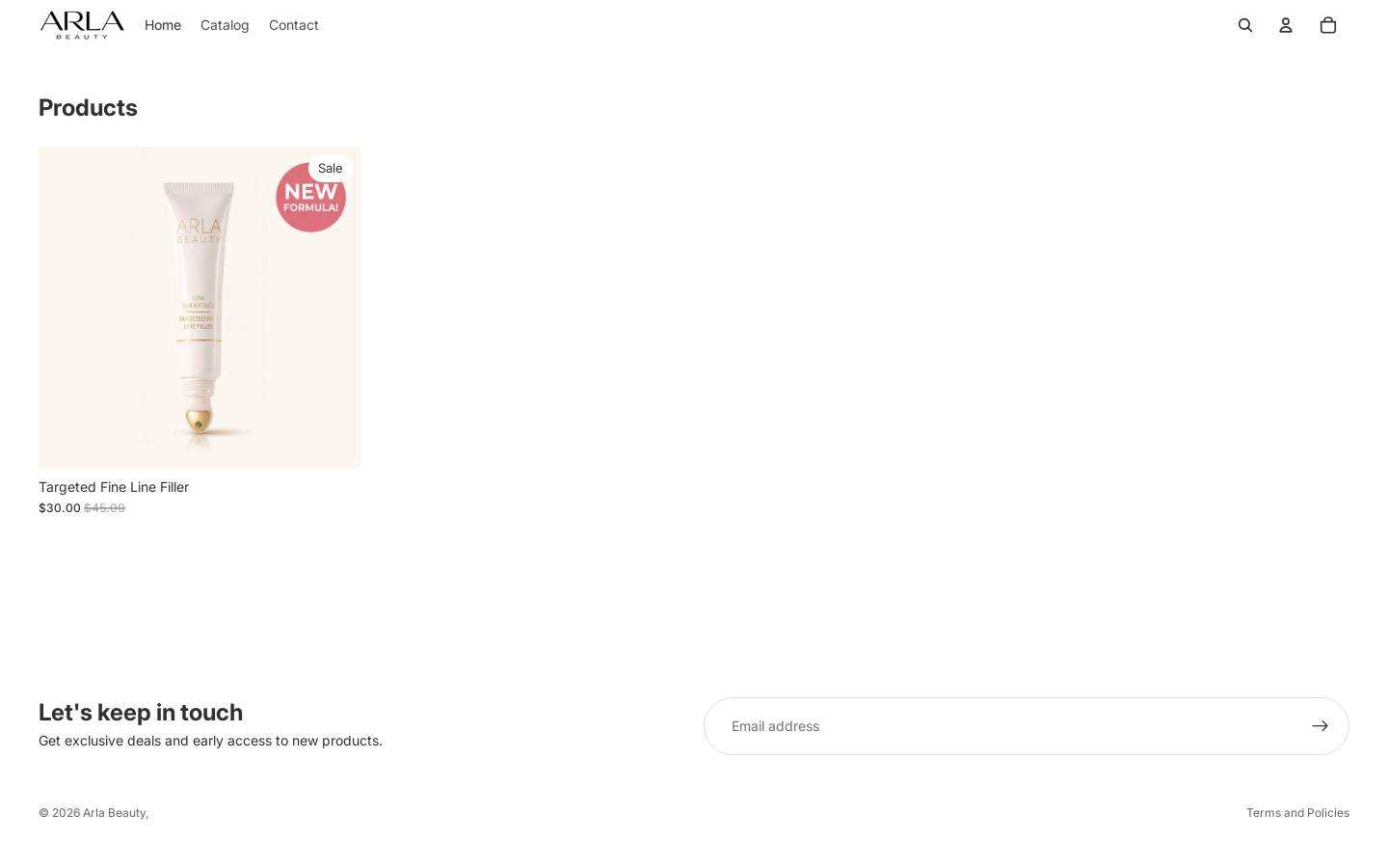 arlabeauty.com homepage screenshot