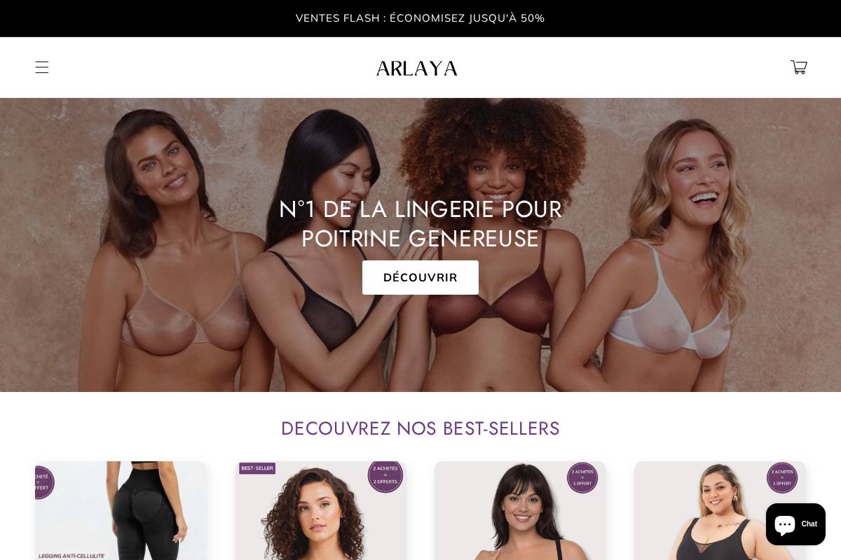 Arlaya homepage screenshot