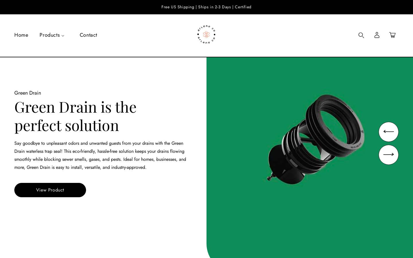 arlenecorp.com homepage screenshot