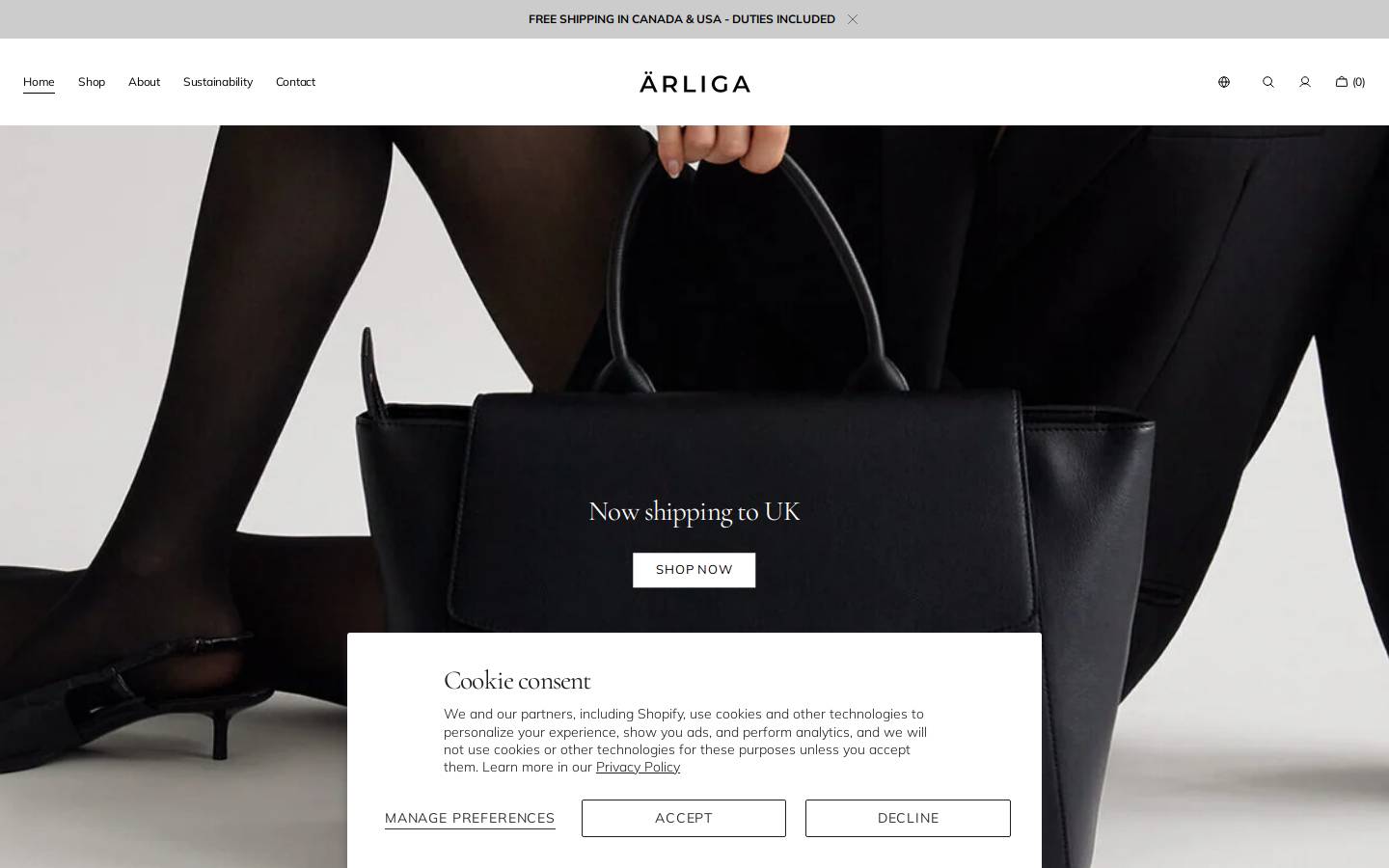 arliga.com homepage screenshot