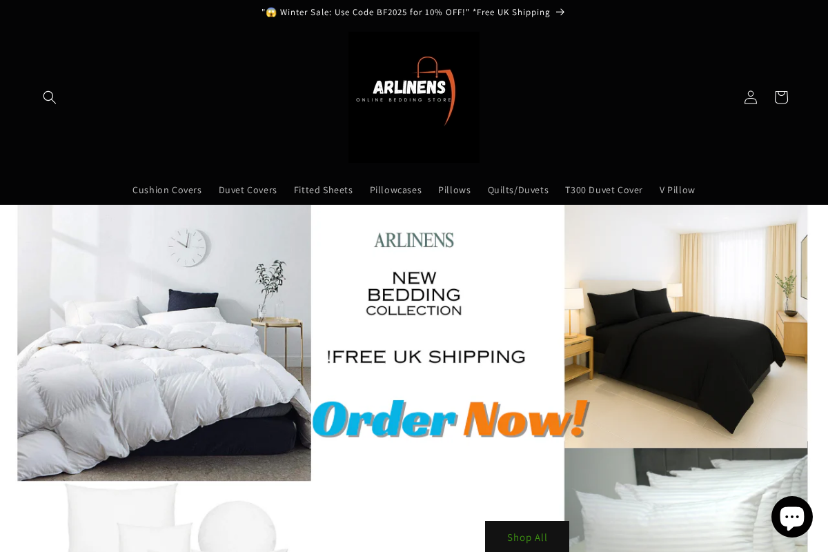 Arlinens homepage screenshot