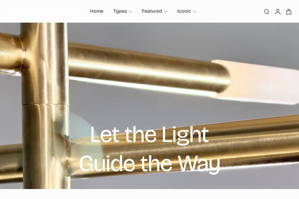 arloandbeam.com homepage screenshot