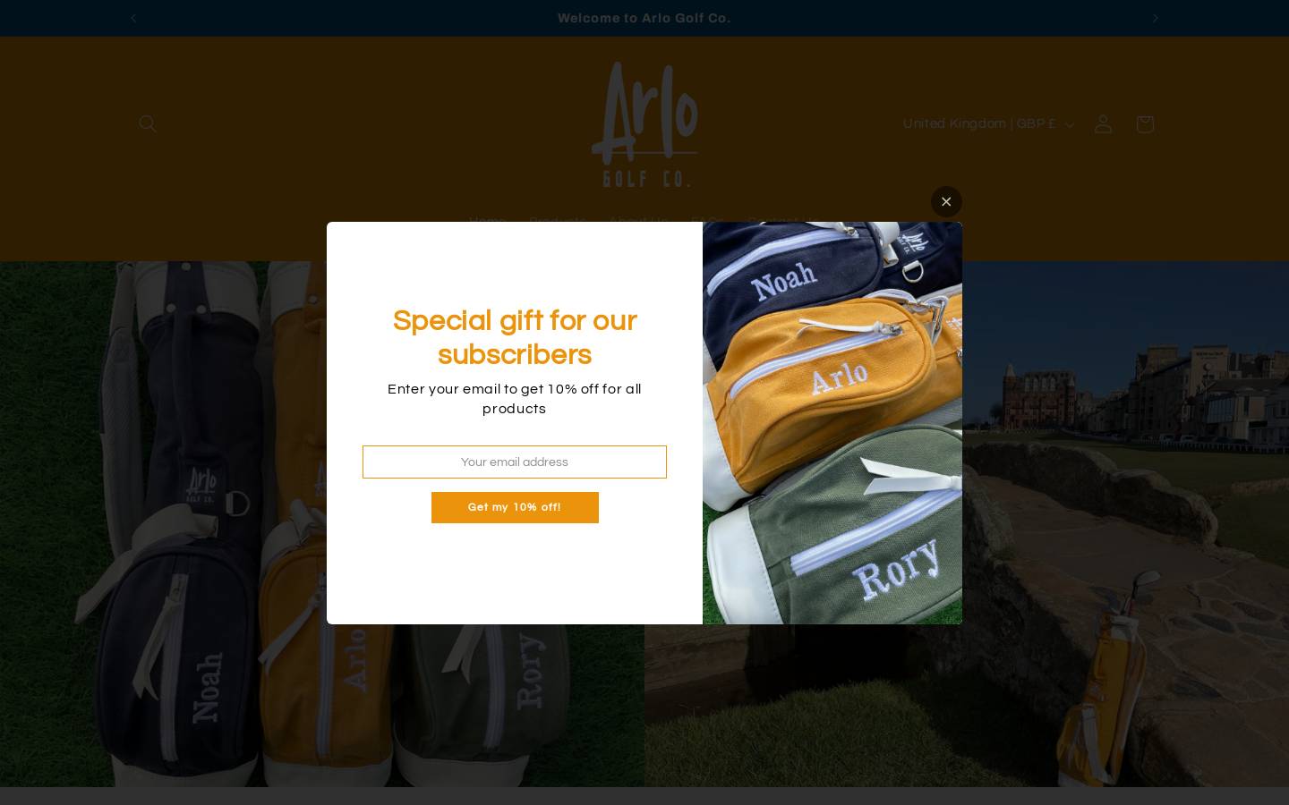 arlogolfco.com homepage screenshot