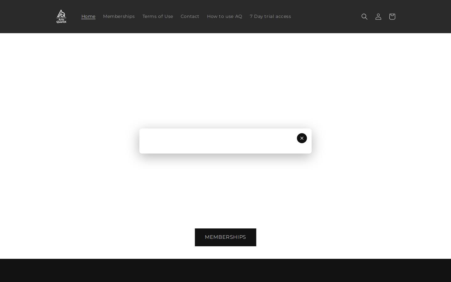 arloquantx.com homepage screenshot