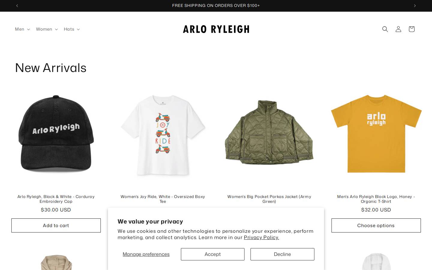 arloryleigh.com homepage screenshot