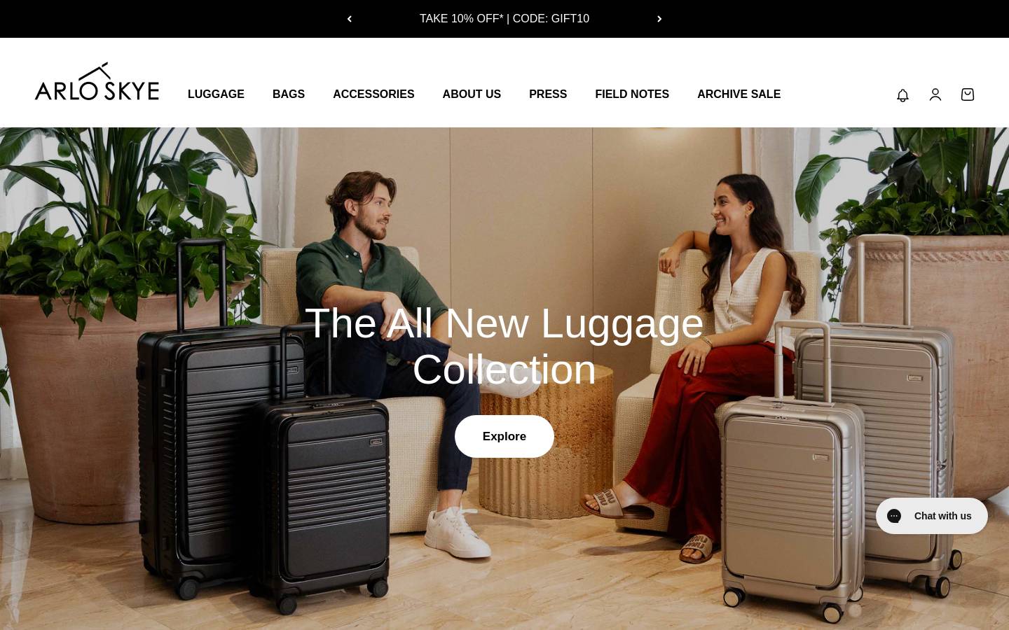 ARLO SKYE homepage screenshot