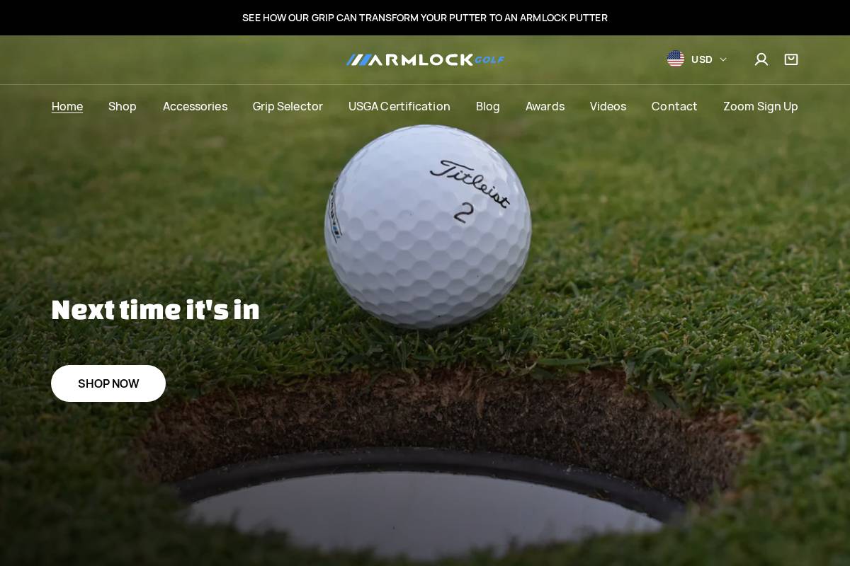 arm-lockgolf.com homepage screenshot