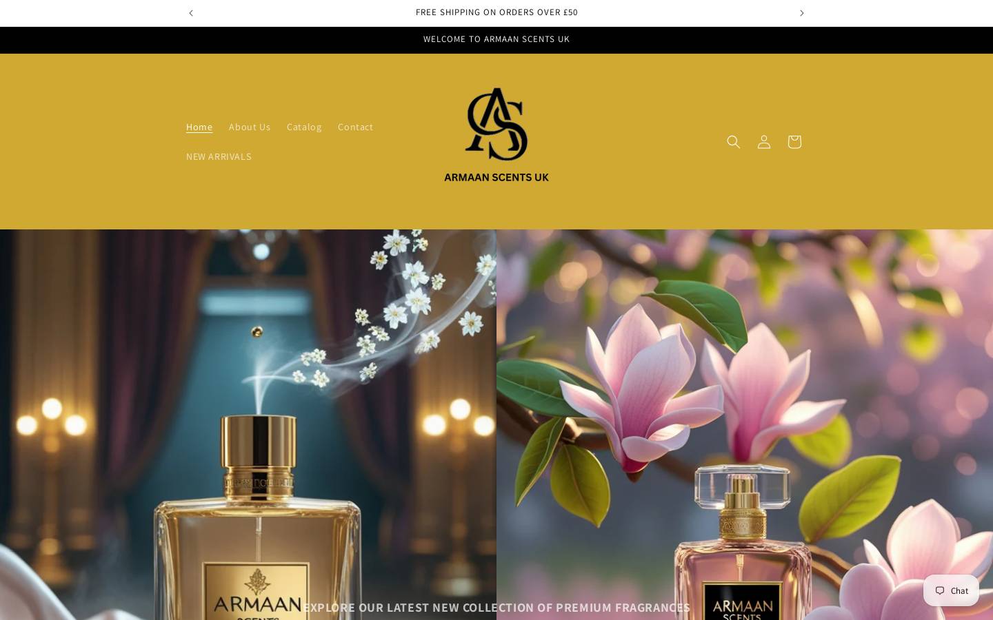 armaanscentsuk.com homepage screenshot