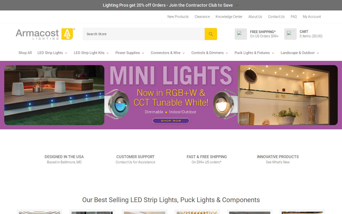 armacostlighting.com homepage screenshot