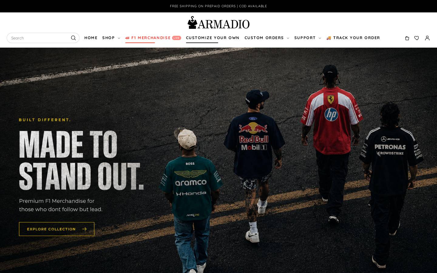 armadioindia.com homepage screenshot