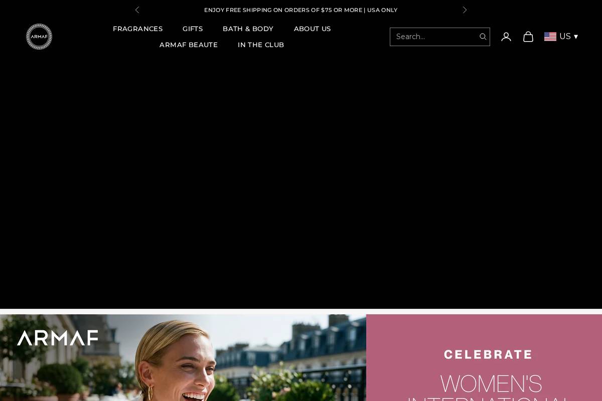 Armaf homepage screenshot