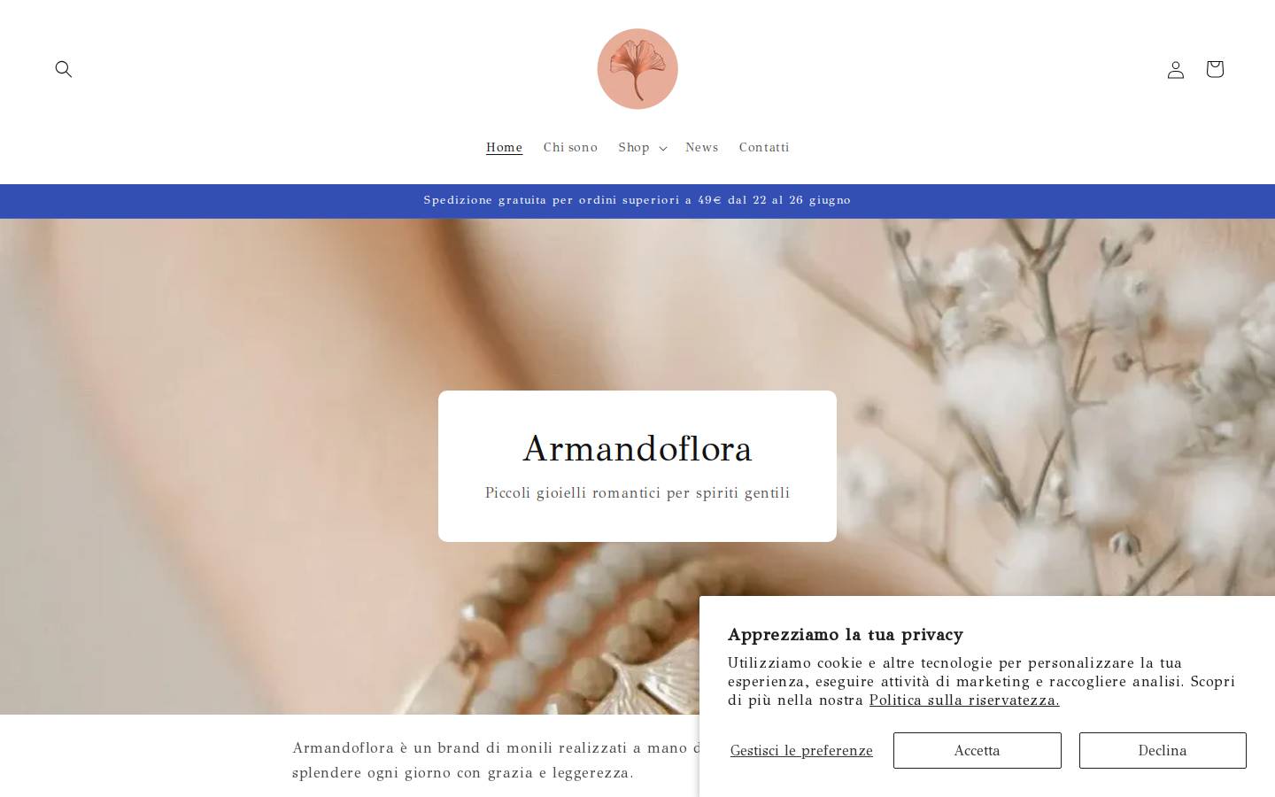 armandoflora.com homepage screenshot
