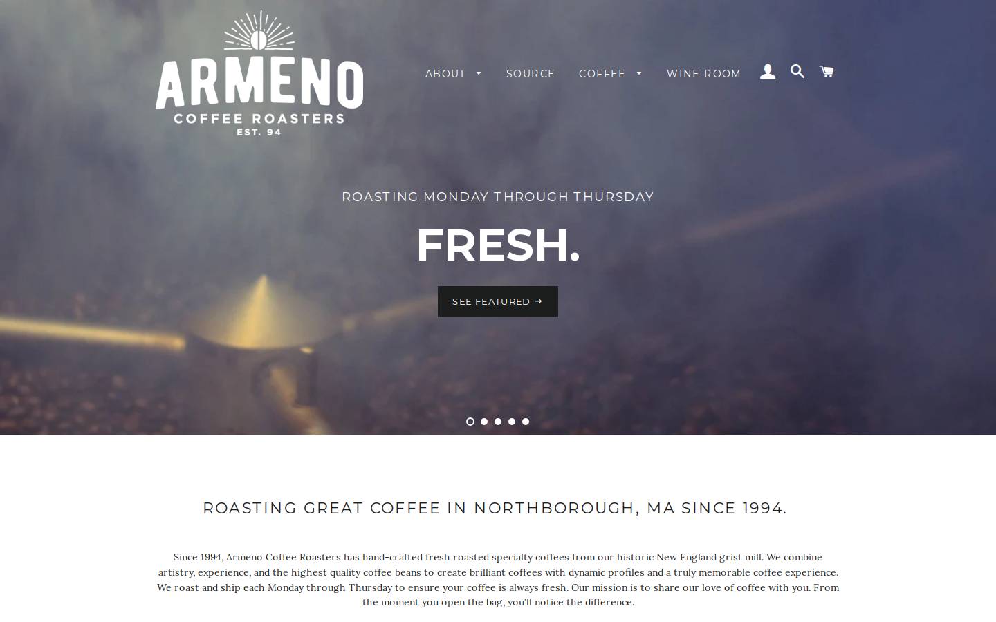 armeno.com homepage screenshot