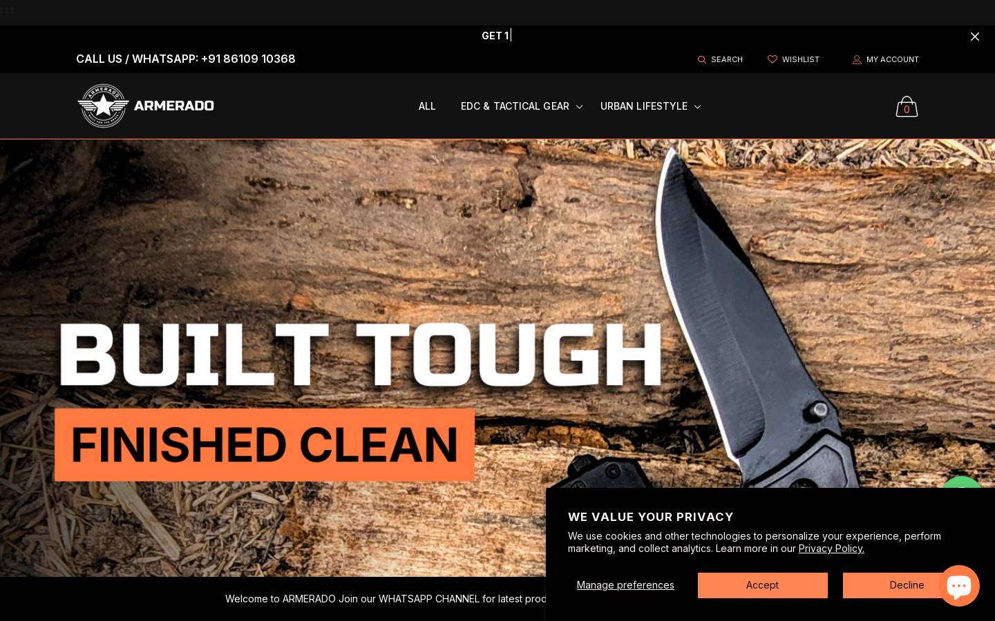 Armerado homepage screenshot