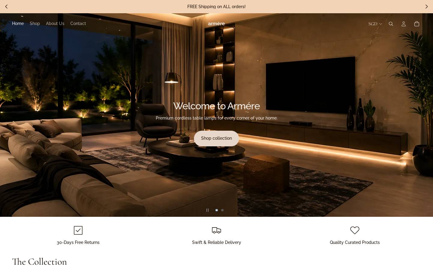 armere.com homepage screenshot