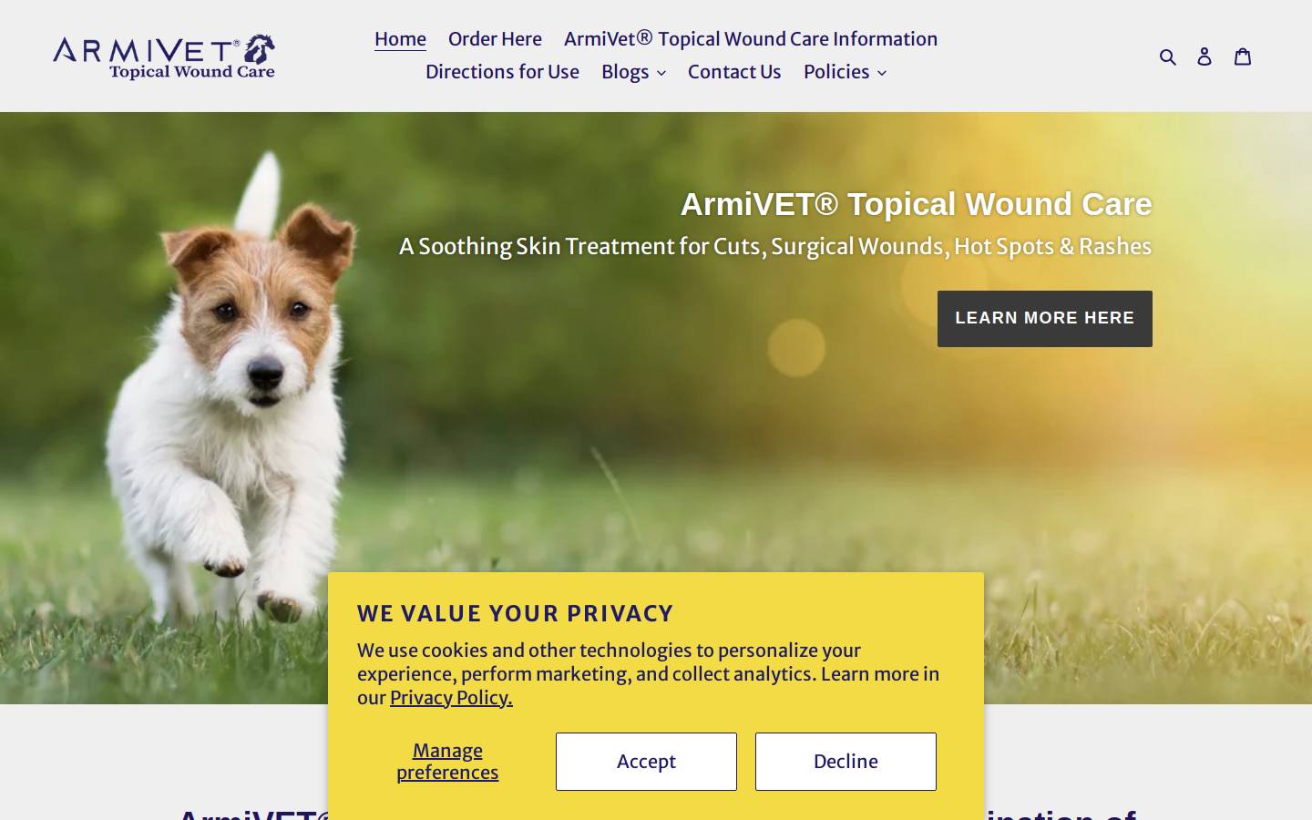 armivet.net homepage screenshot