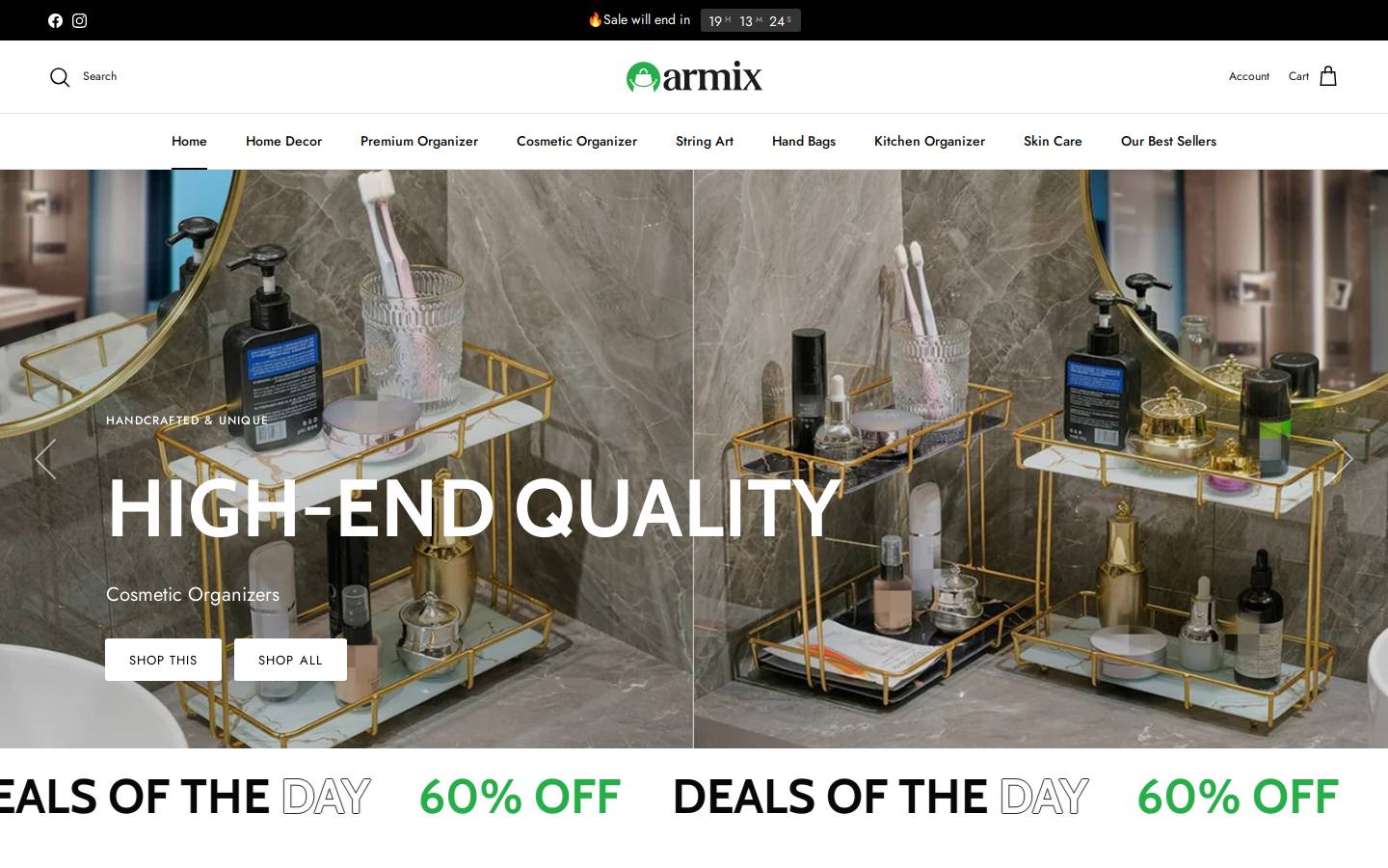 armixstore.com homepage screenshot