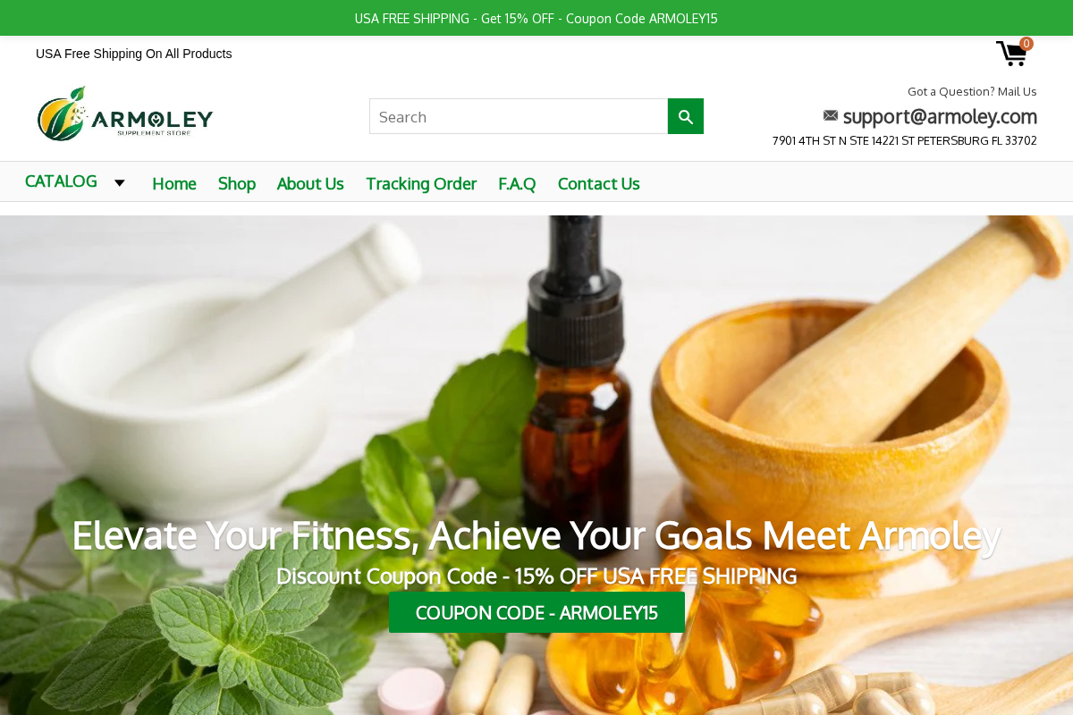 ARMOLEY.COM homepage screenshot