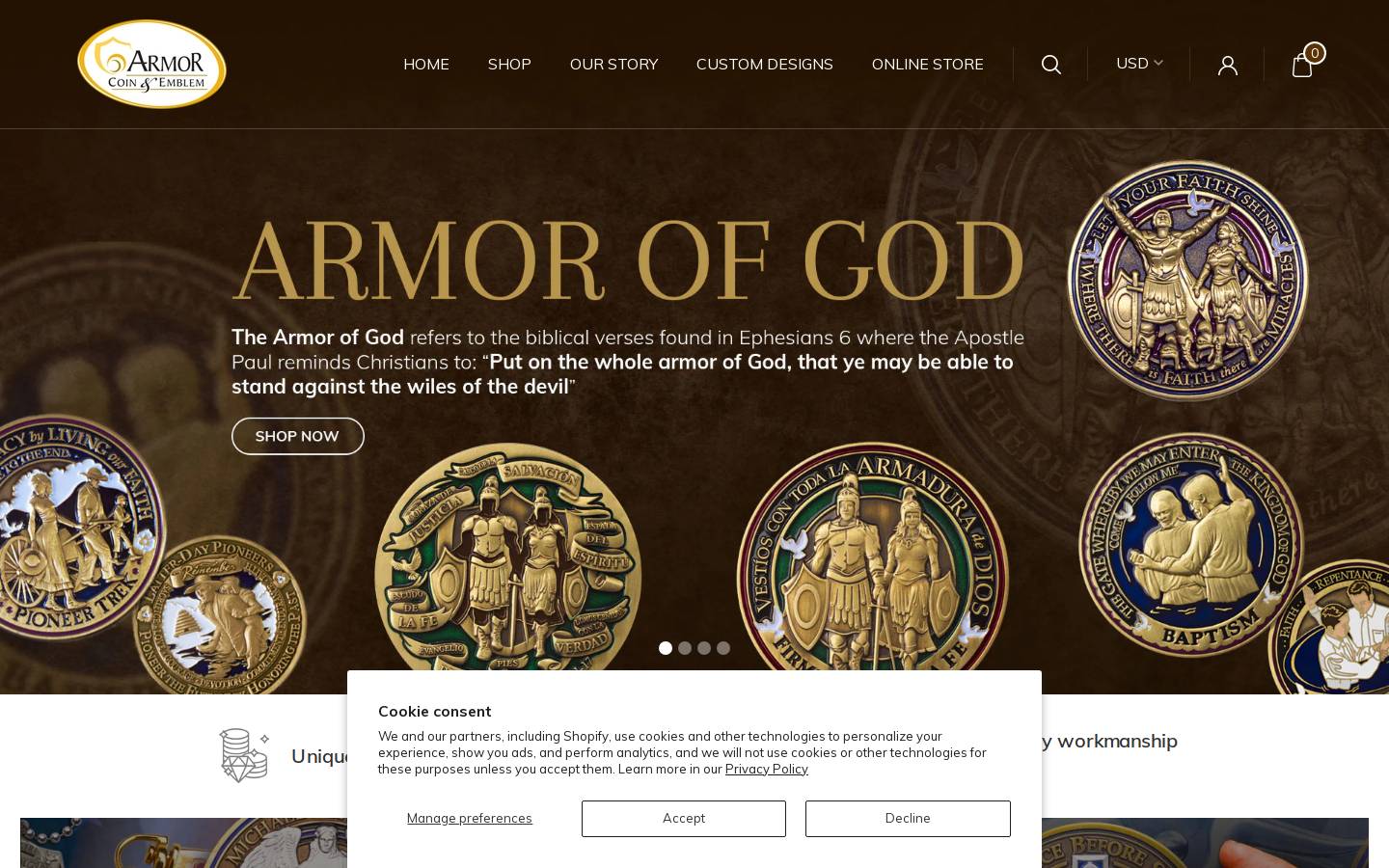 armorcoin.com homepage screenshot