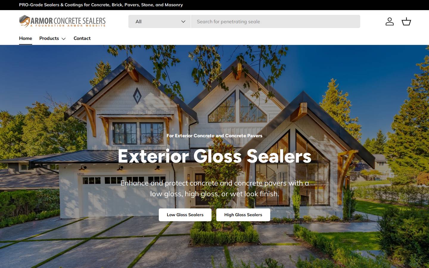 armorconcretesealers.com homepage screenshot