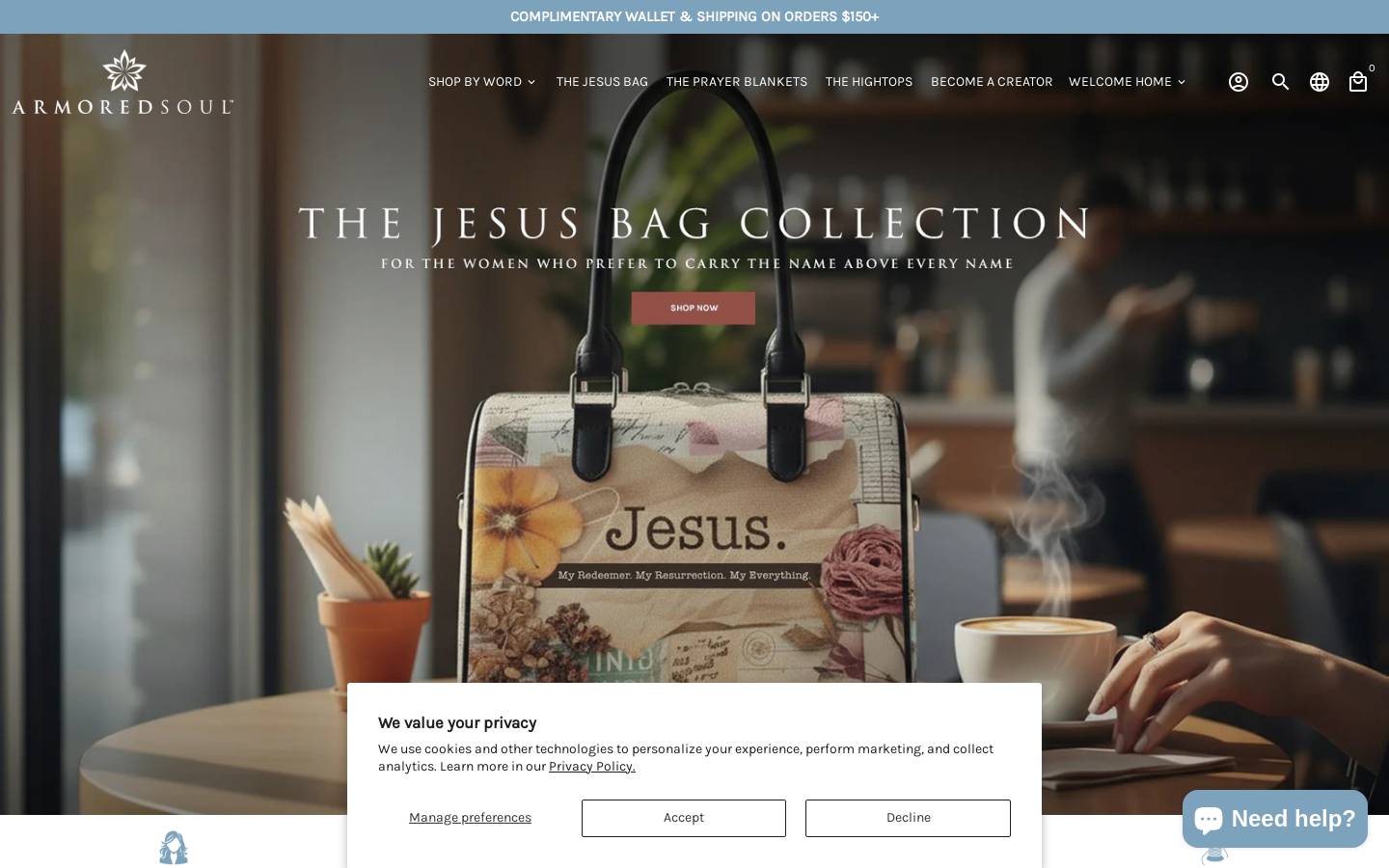 armoredsoul.com homepage screenshot