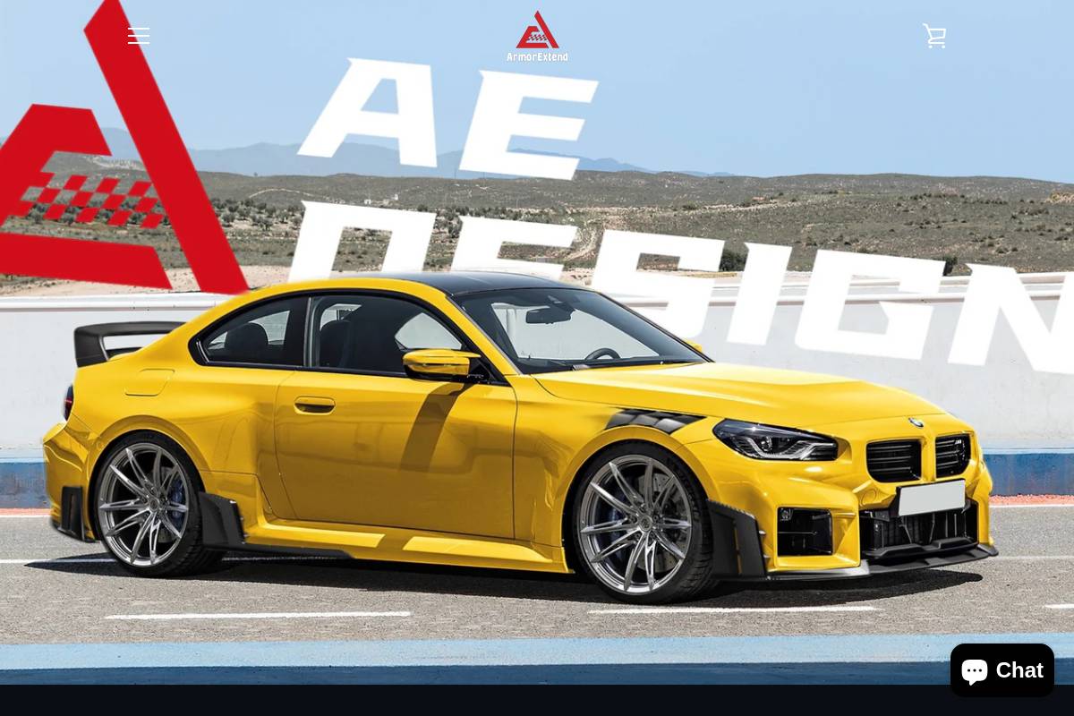 ArmorExtend - AE Design & Performance homepage screenshot