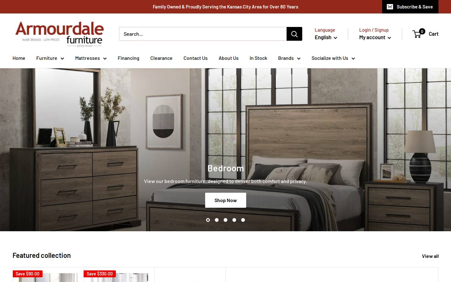 Armourdalefurniture homepage screenshot