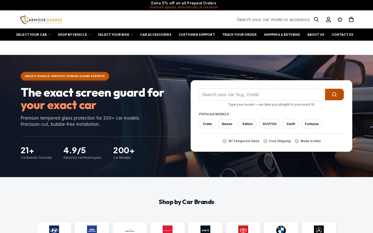 armourguards.co.in homepage screenshot