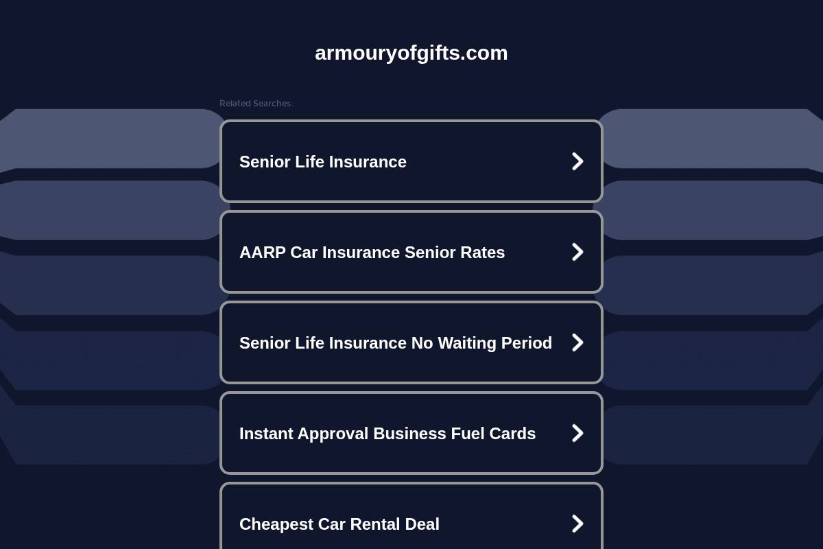 Armouryofgifts homepage screenshot