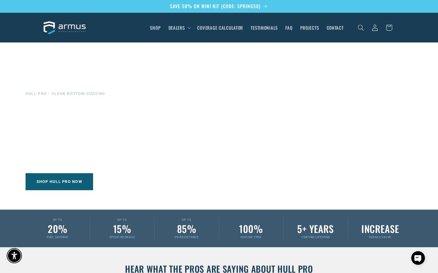 armusmarine.com homepage screenshot