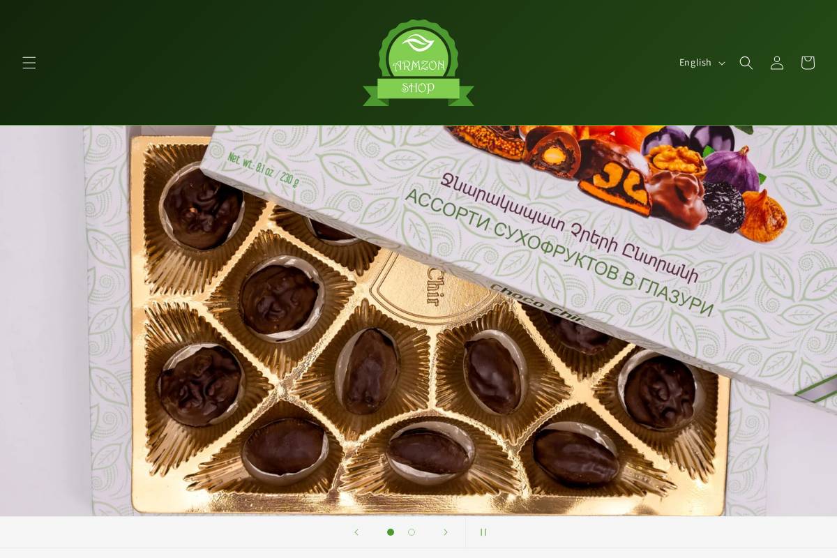 armzonshop.com homepage screenshot