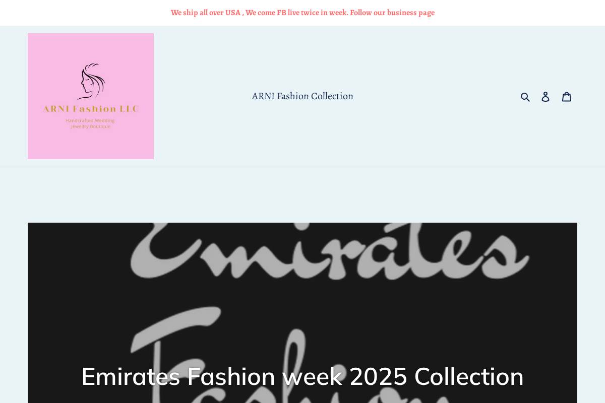 arnifashion-clt.com homepage screenshot