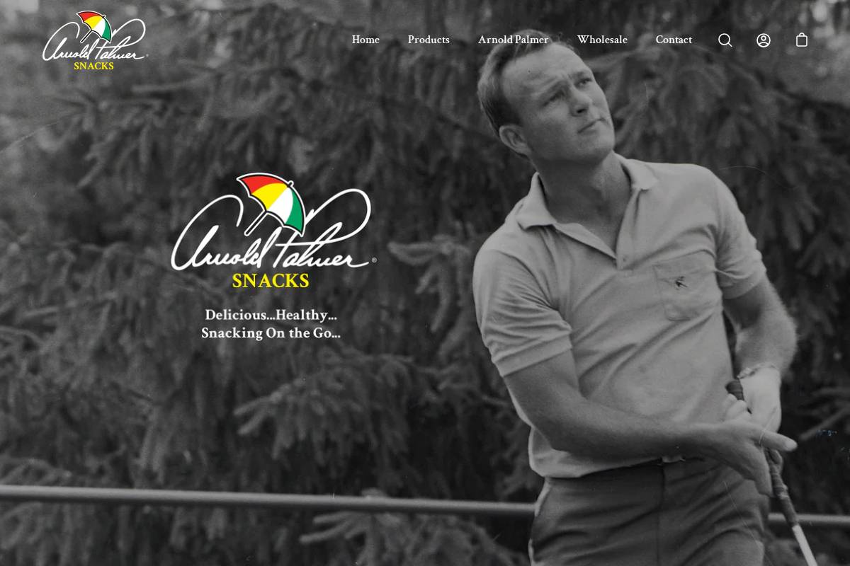 arnoldpalmersnacks.com homepage screenshot