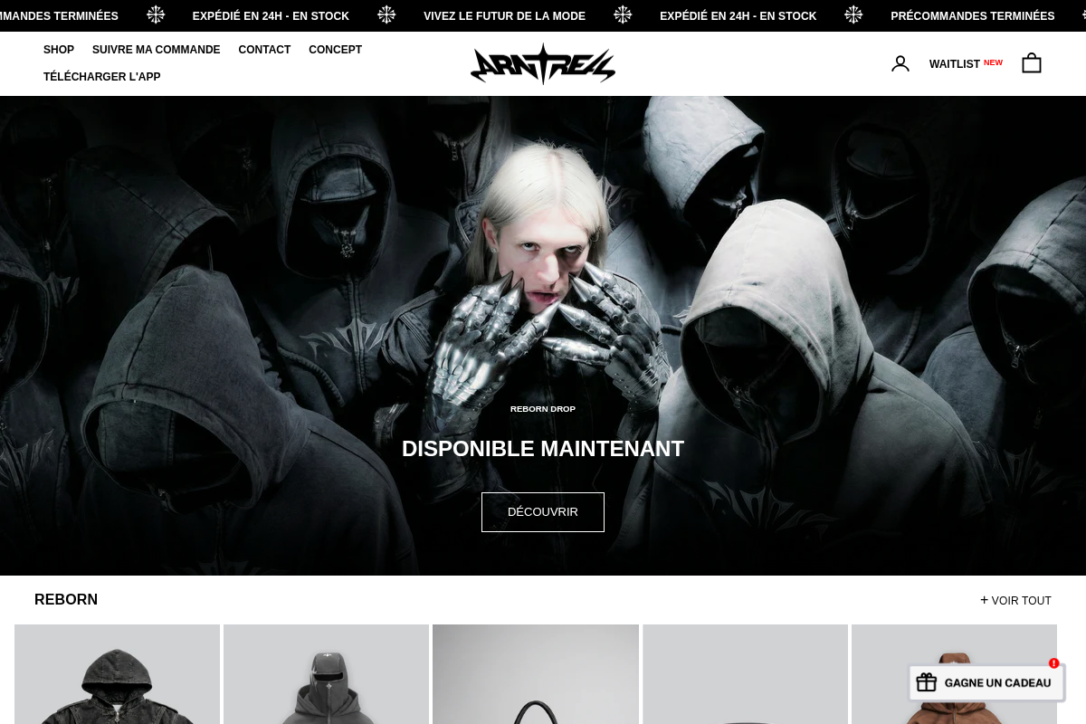 Arntreal homepage screenshot