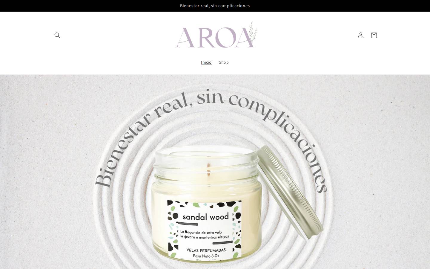 aroa.mx homepage screenshot