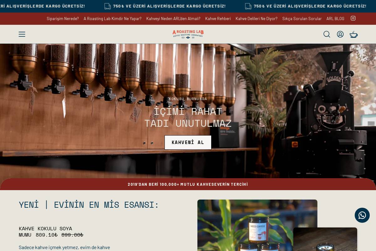 aroastinglab.com homepage screenshot