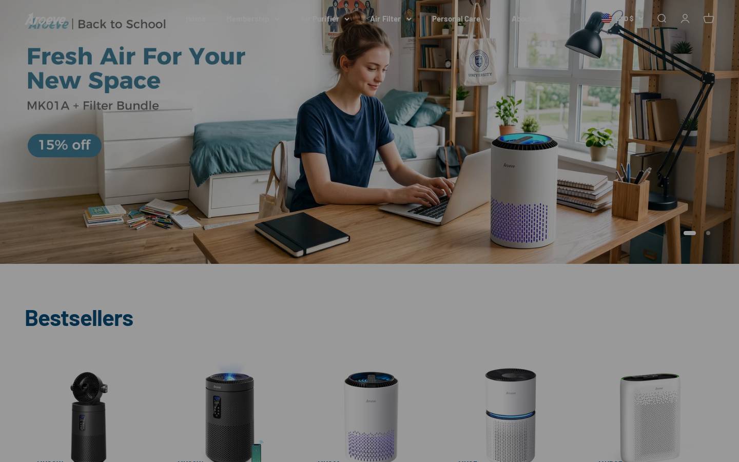 Aroeve homepage screenshot