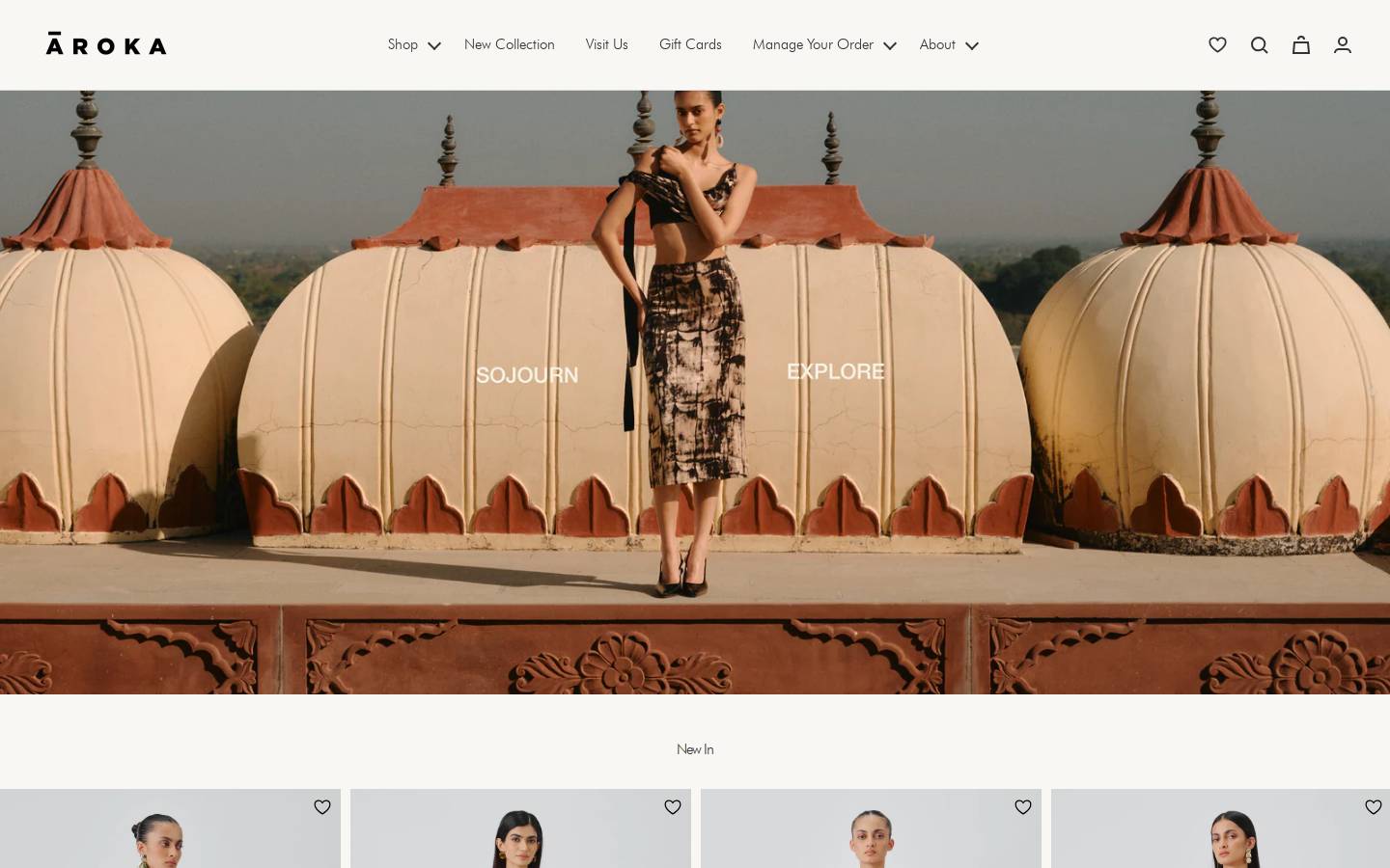 aroka.in homepage screenshot