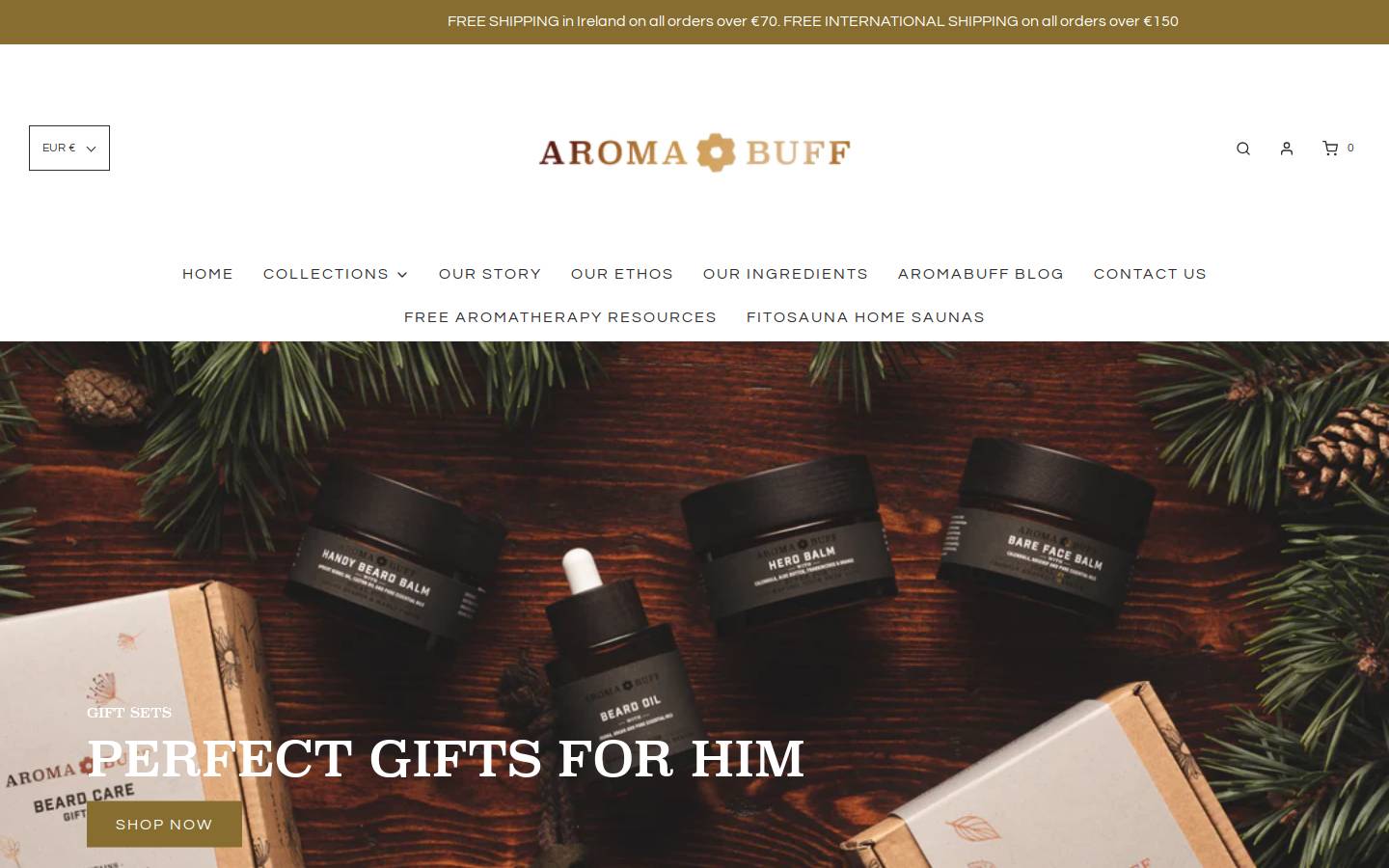 AromaBuff homepage screenshot