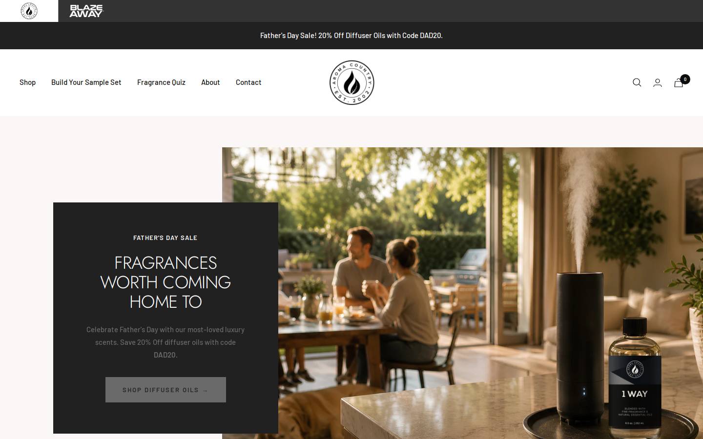 aromacountry.com homepage screenshot