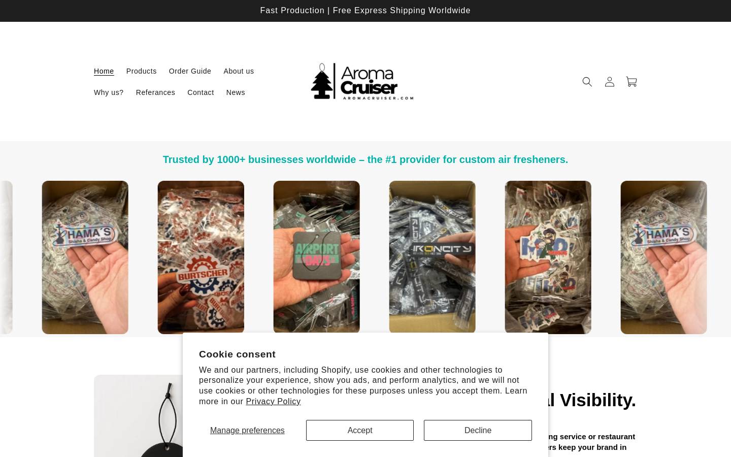 aromacruiser.com homepage screenshot