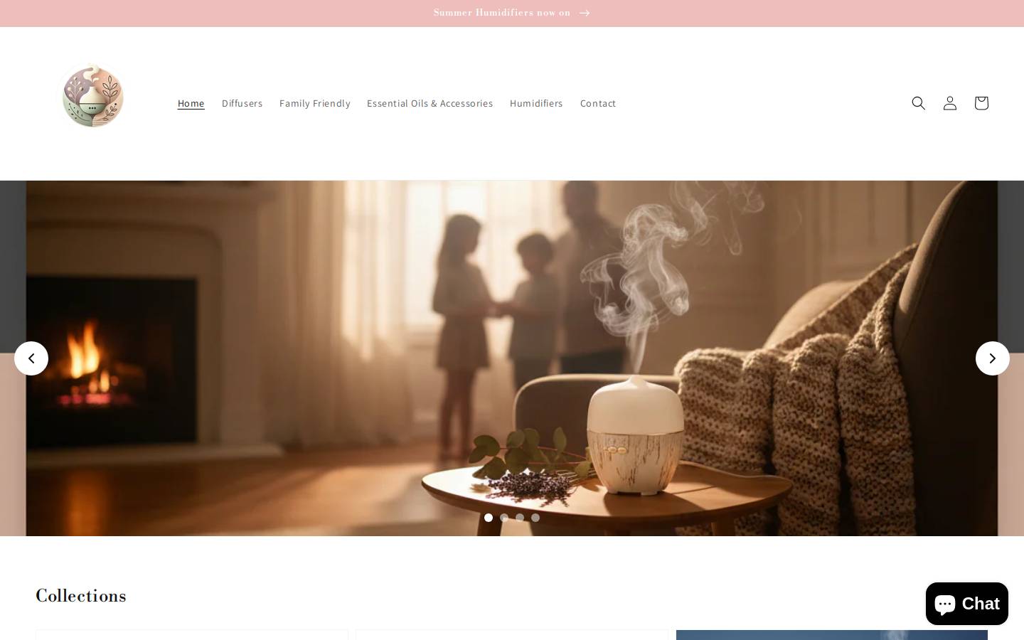 aromadiffusers.com.au homepage screenshot