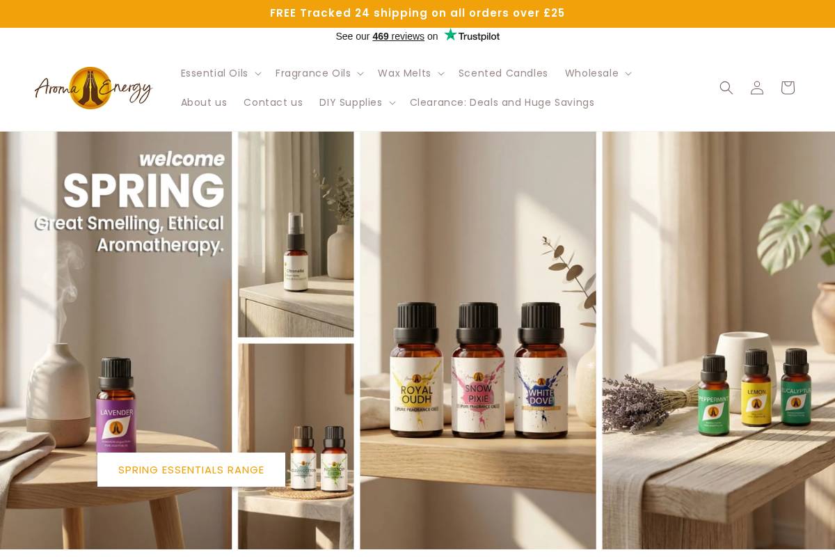 Aroma Energy homepage screenshot