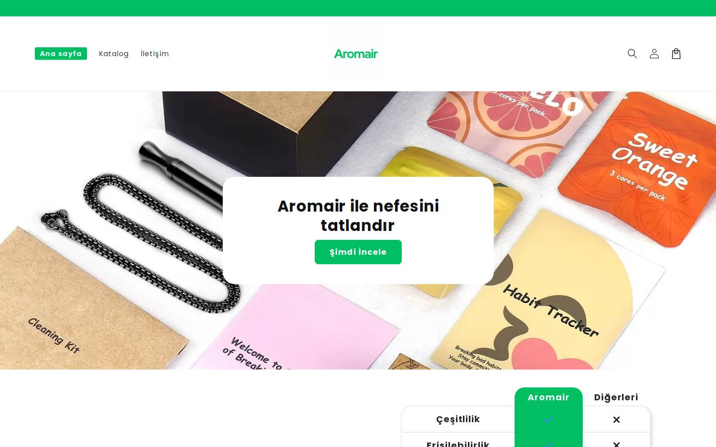 aromair.co homepage screenshot