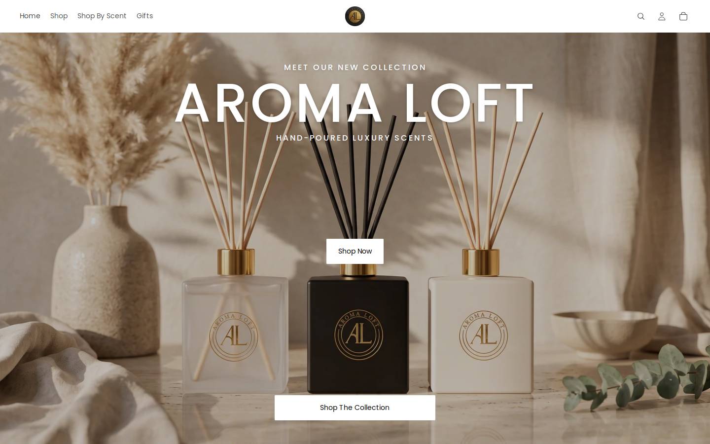 aromaloftfragrance.com homepage screenshot