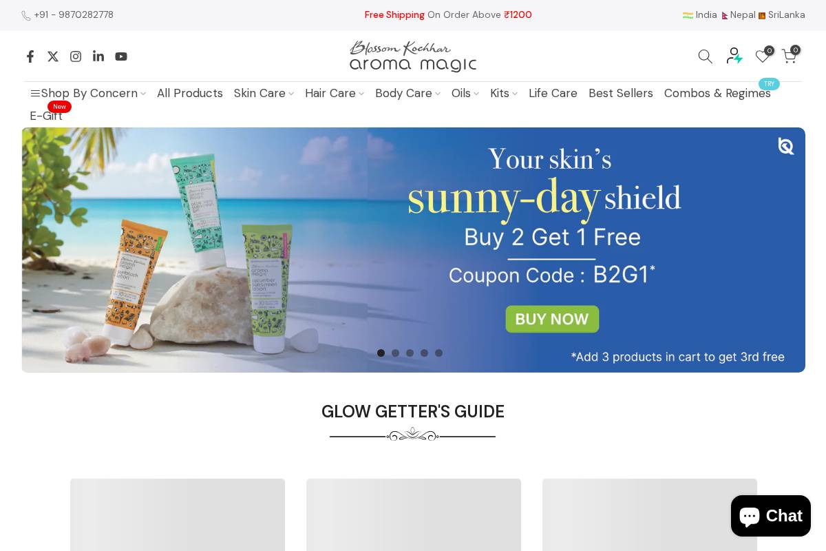 Blossom Kochhar homepage screenshot