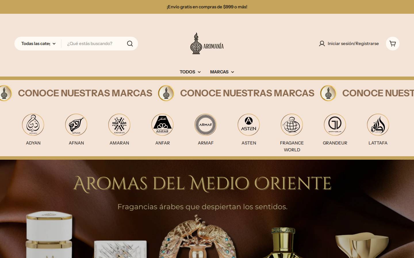 aromaniaperfumes.com homepage screenshot