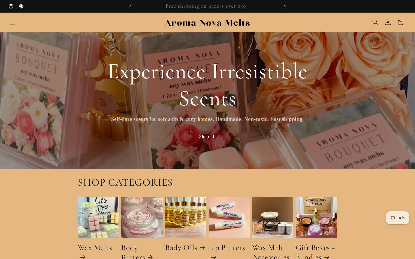 aromanovamelts.com homepage screenshot