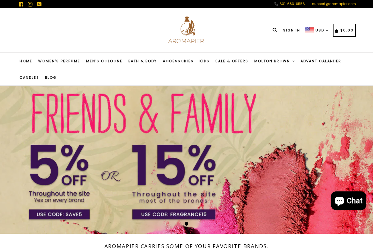 Aroma Pier Inc homepage screenshot